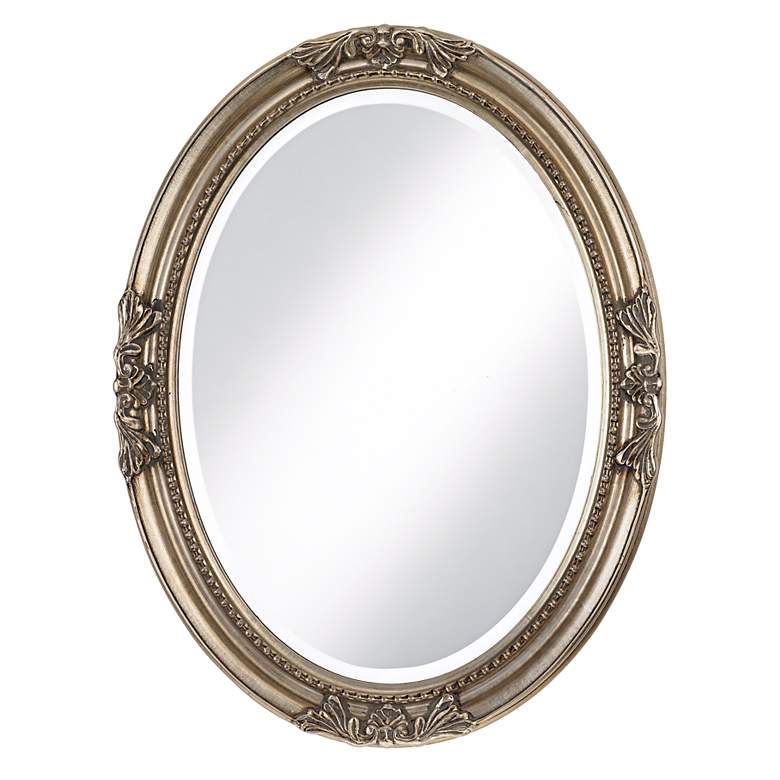 Image 1 Emma Antique Silver 25" x 33" Oval Wall Mirror