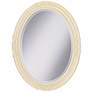 Emma Glossy White 25" x 33" Oval Wall Mirror in scene