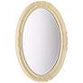 Emma Glossy White 25" x 33" Oval Wall Mirror in scene