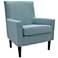 Emma Ice Blue Fabric Lounge Chair