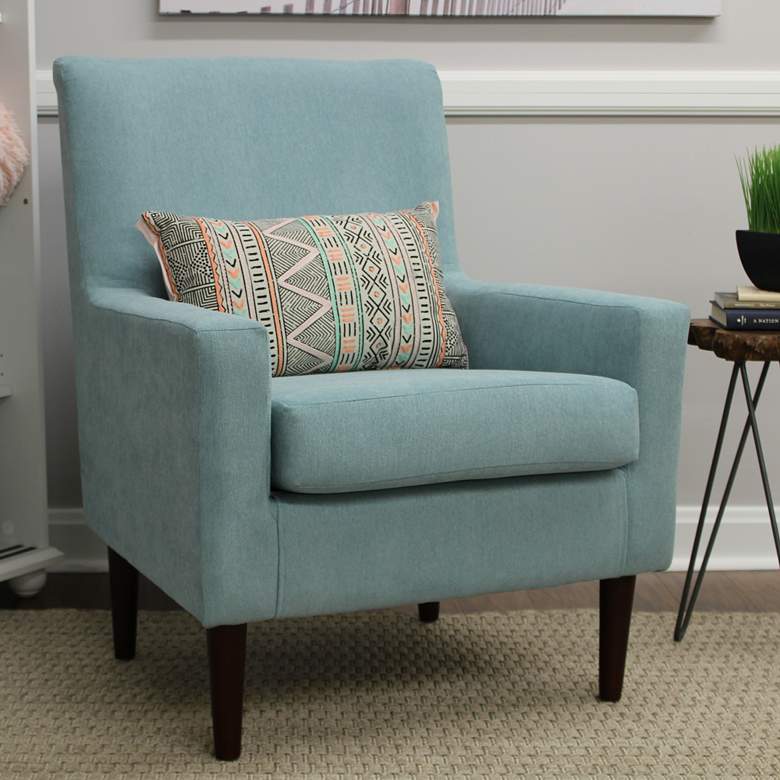Image 1 Emma Ice Blue Fabric Lounge Chair