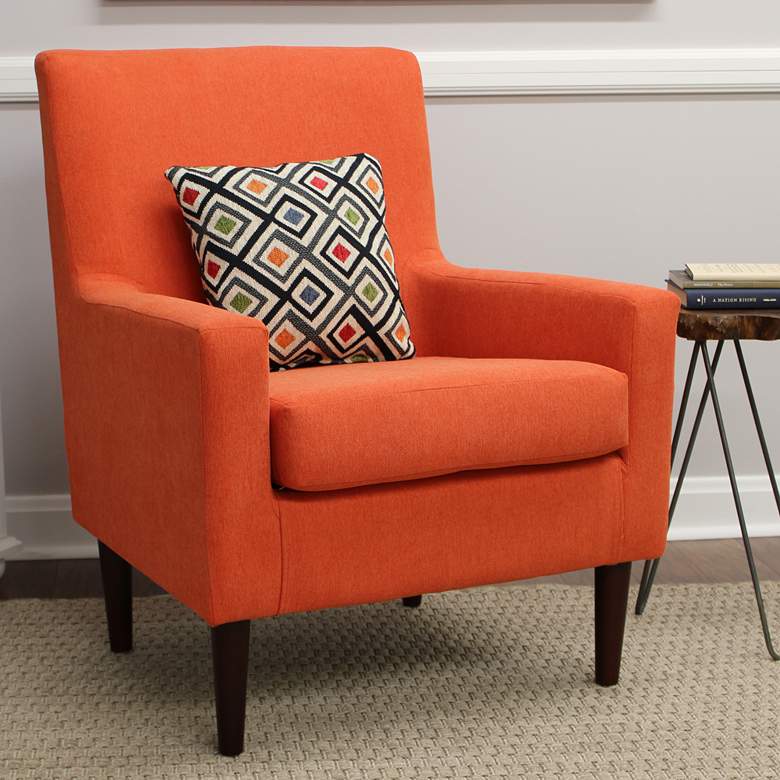 Image 1 Emma Orange Fabric Lounge Chair