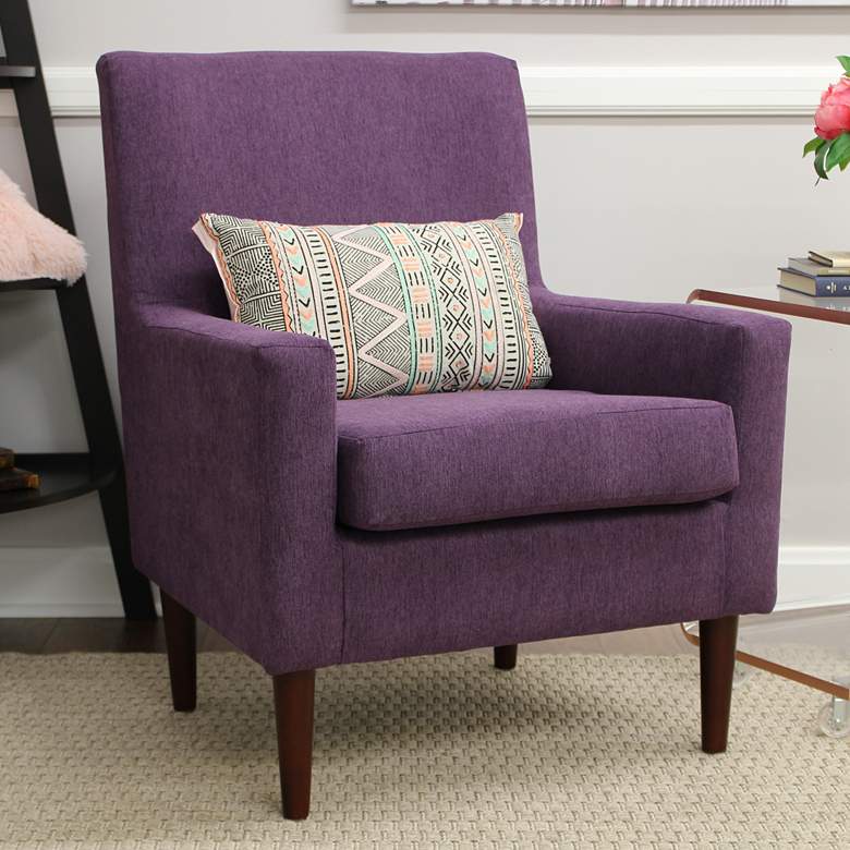 Image 1 Emma Violet Fabric Lounge Chair