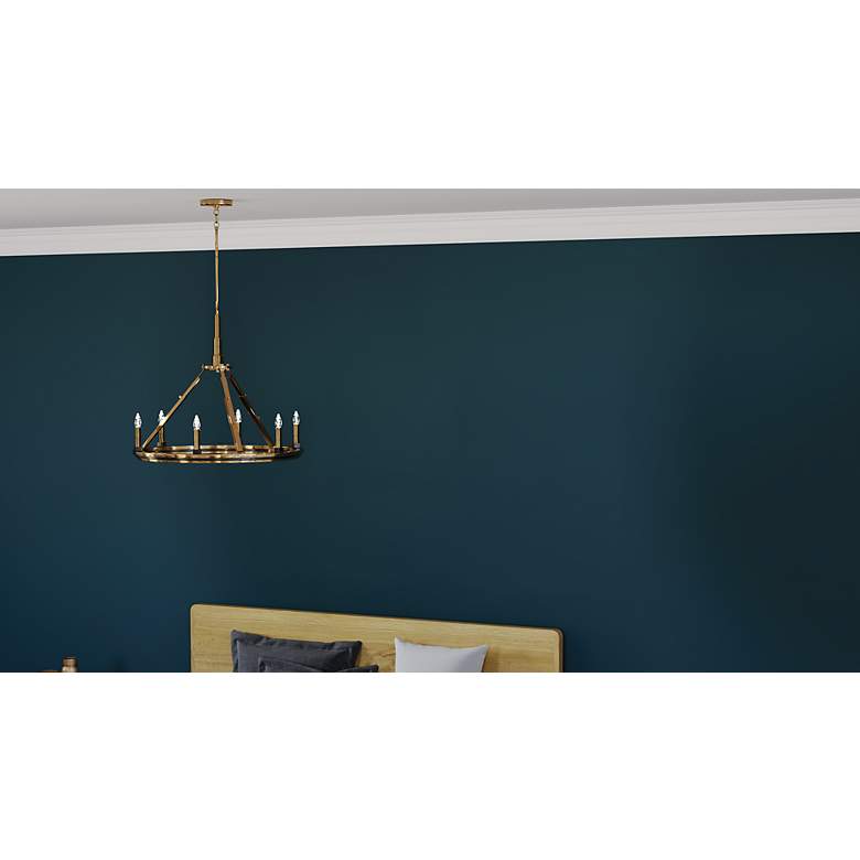 Image 6 Emmala 26 3/4" Wide Brushed Natural Brass 6-Light Chandelier more views