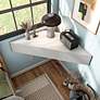 1_Emmeline 46 1/2" Wide White 3-Door Floating Corner TV Stand
