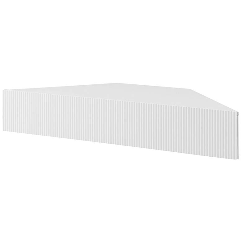 Image 4 Emmeline 46 1/2" Wide White 3-Door Floating Corner TV Stand more views