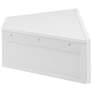 5_Emmeline 46 1/2" Wide White 3-Door Floating Corner TV Stand more views
