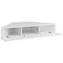 6_Emmeline 46 1/2" Wide White 3-Door Floating Corner TV Stand more views