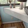 Emmeline 46 1/2" Wide White 3-Door Floating Corner TV Stand