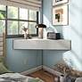 Emmeline 46 1/2" Wide White 3-Door Floating Corner TV Stand