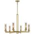 Emmerham 32" Wide Soft Brass 6-Light Chandelier