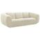 Emmet 89 3/4" Wide Cream Velvet Sofa