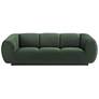 Emmet 89 3/4" Wide Forest Green Velvet Sofa in scene