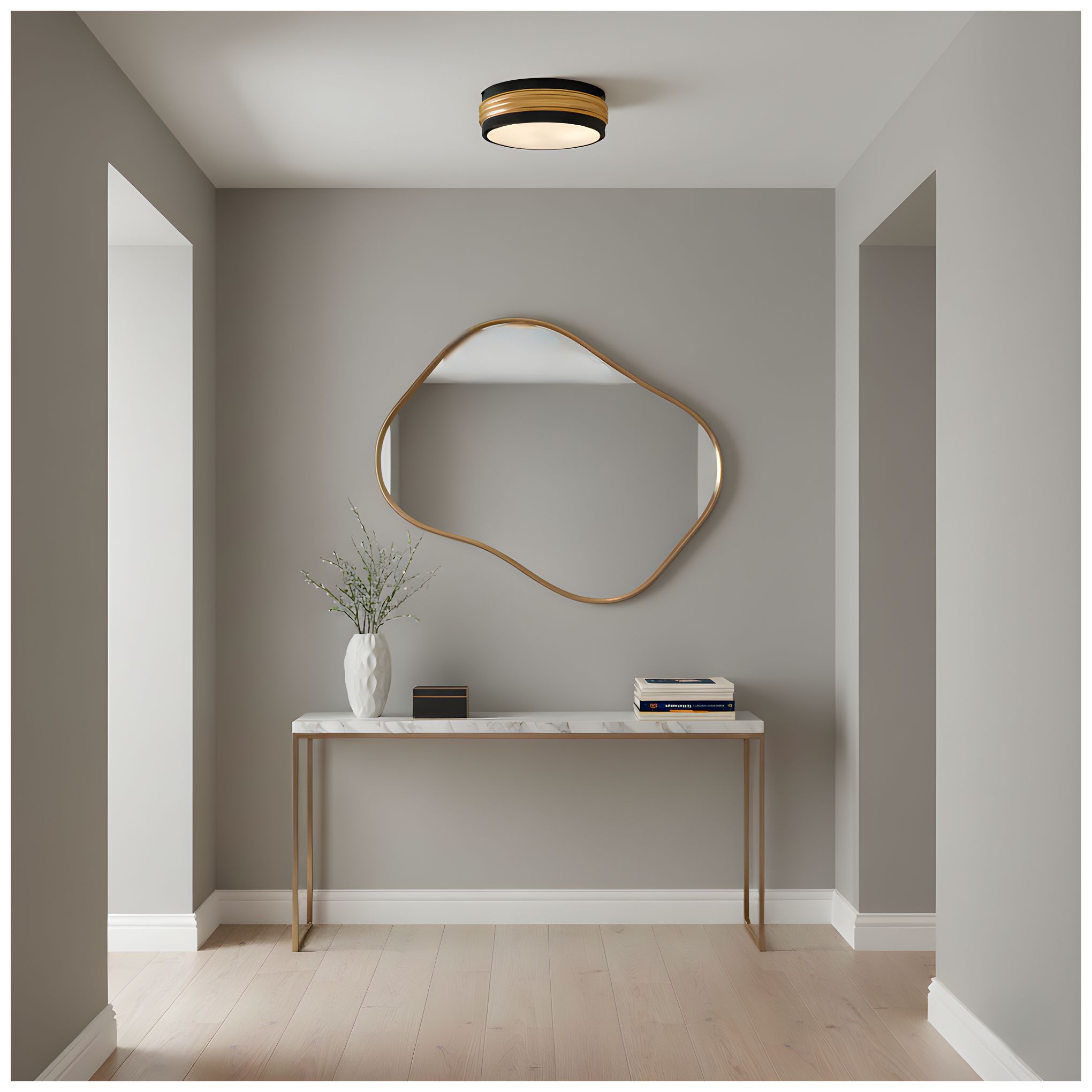 Image 7 Emmett 3-Light Matte Black Flush Mount more views