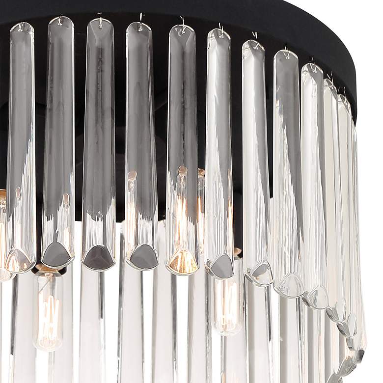 Image 5 Emory 15"W Black Forged Clear Crystal 4-Light Ceiling Mount more views