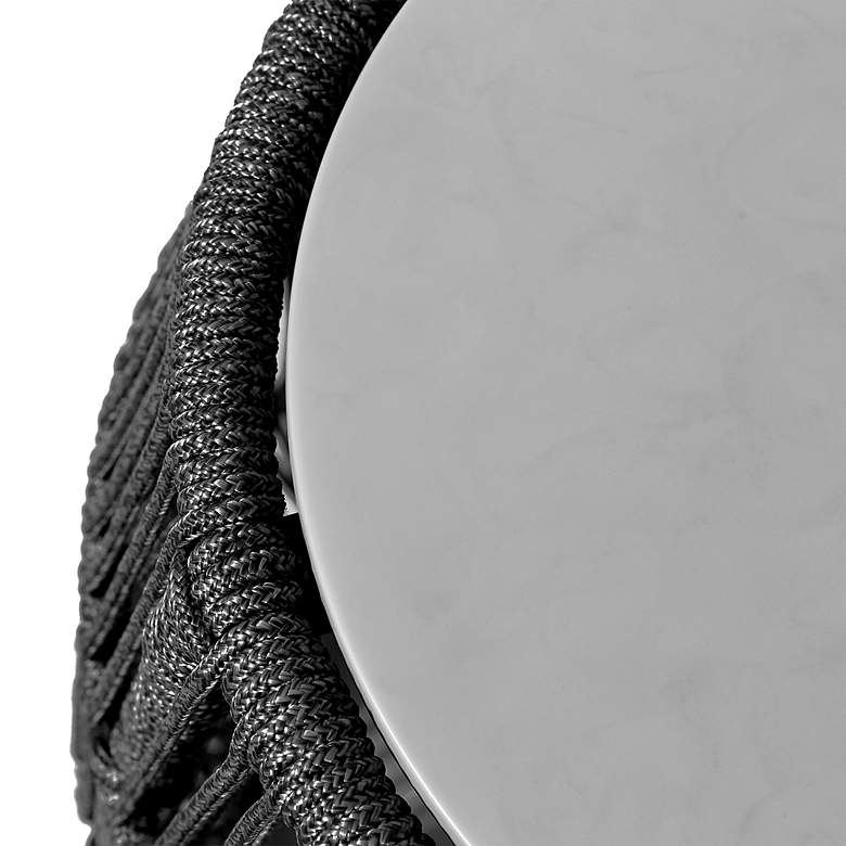 Image 5 Emory 19" Wide Charcoal Rope Round Garden Stool/End Table more views