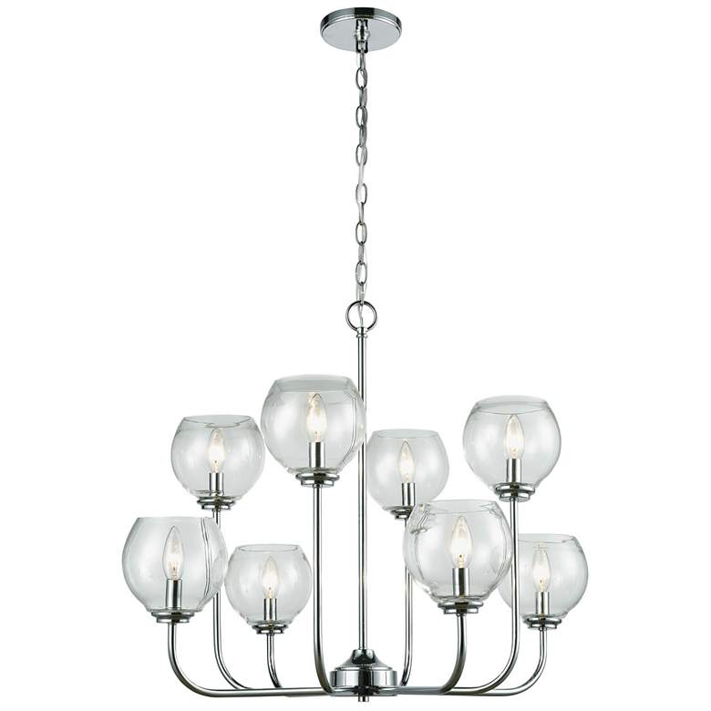 Image 1 Emory 30" Wide 8-Light Chandelier - Polished Chrome