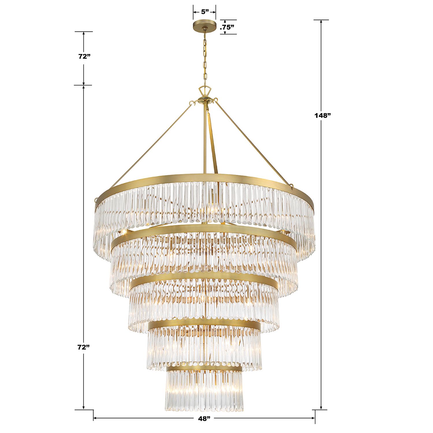 Emory 30 Light Modern Gold Chandelier