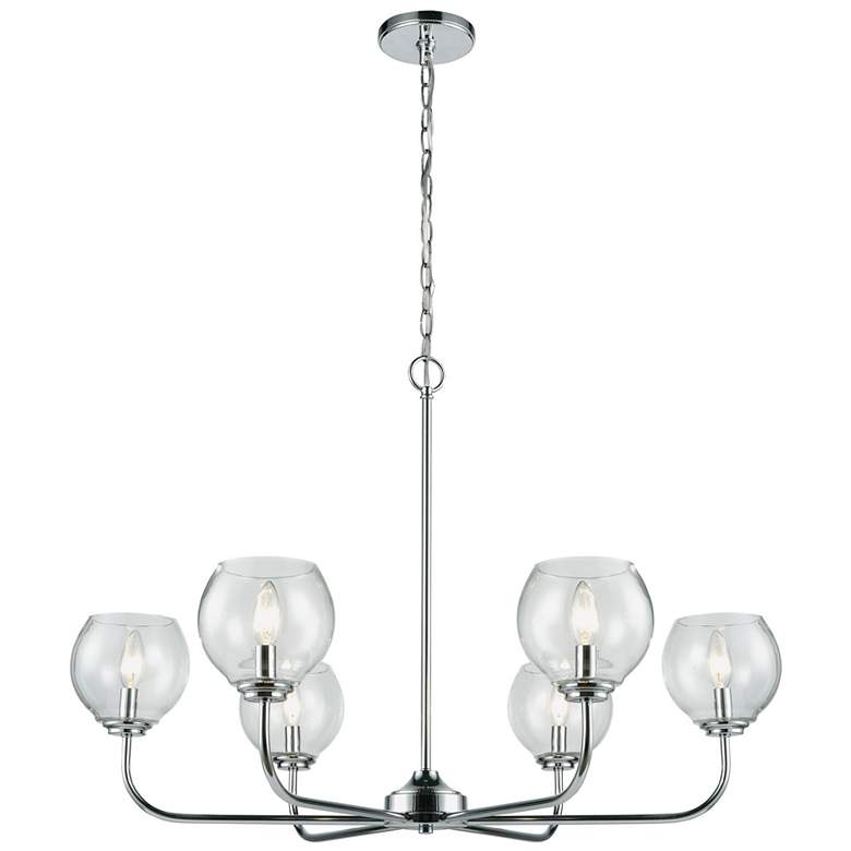 Image 1 Emory 35" Wide 6-Light Chandelier - Polished Chrome