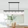 2_Emory 49"W Black Crystal 6-Light Forged Island Chandelier
