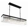 4_Emory 49"W Black Crystal 6-Light Forged Island Chandelier more views