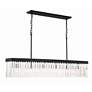 5_Emory 49"W Black Crystal 6-Light Forged Island Chandelier more views