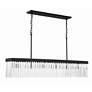 6_Emory 49"W Black Crystal 6-Light Forged Island Chandelier more views