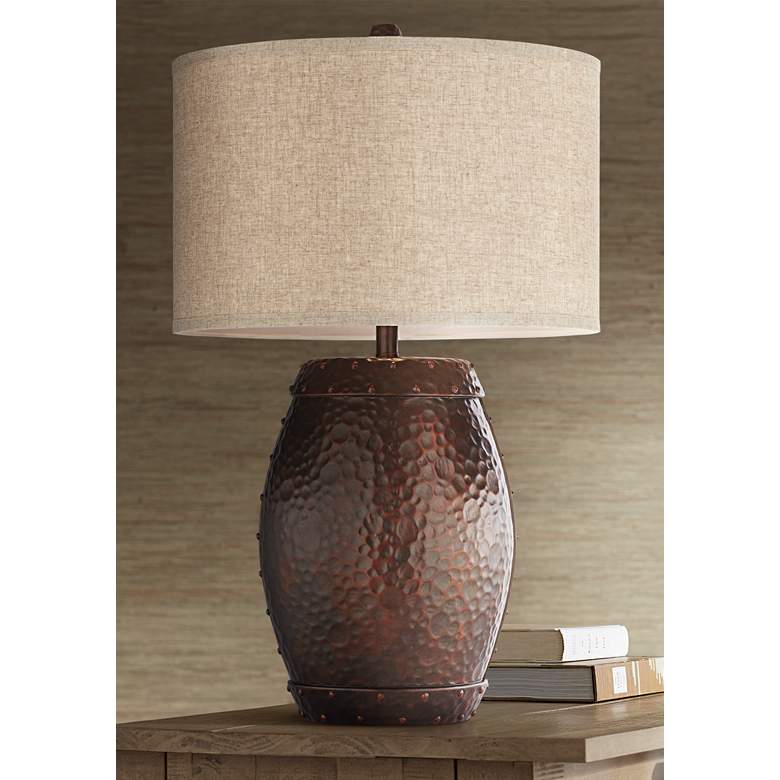 Image 1 Emory Antique Copper Finish Table Lamp
