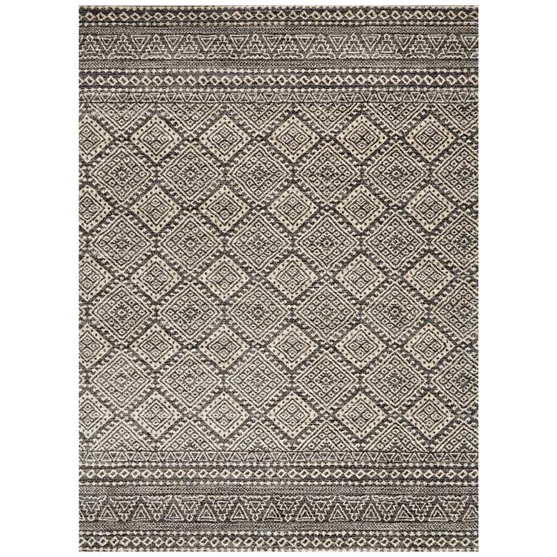 Emory EB-08 5&#39;3&quot;x7&#39;7&quot; Graphite and Ivory Area Rug