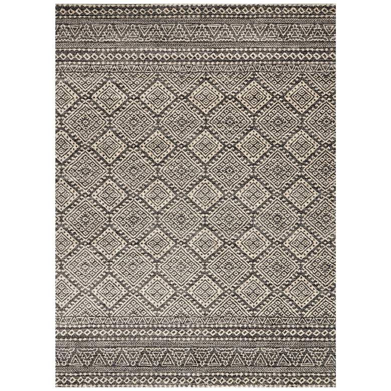 Image 2 Emory EB-08 5&#39;3 inchx7&#39;7 inch Graphite and Ivory Area Rug