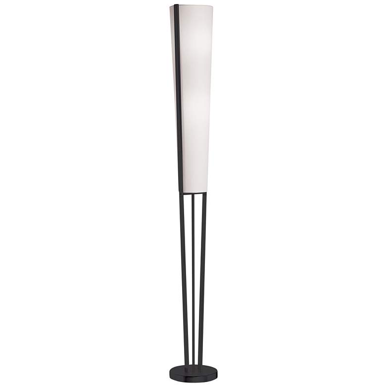 Image 2 Emotions 61" Matte Black Metal Modern Cone Torchiere Floor Lamp