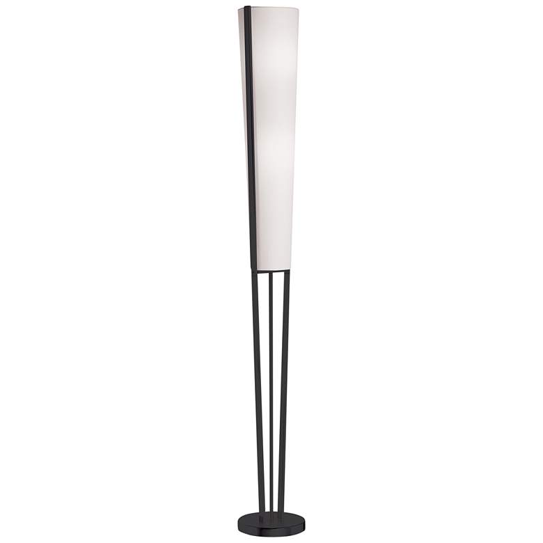 Image 2 Emotions 61 inch Matte Black Metal Modern Cone Torchiere Floor Lamp