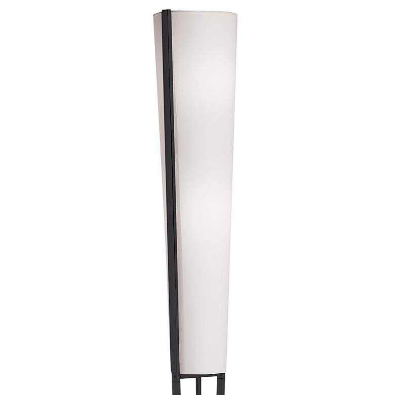 Image 3 Emotions 61 inch Matte Black Metal Modern Cone Torchiere Floor Lamp more views