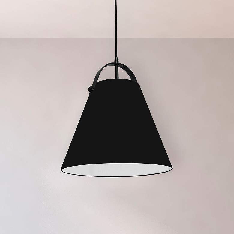 Image 1 Emperor 13" Wide 1 Light Matte Black Pendant