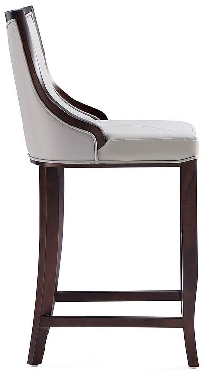Image 5 Emperor Faux Leather Barstool in Light Grey more views
