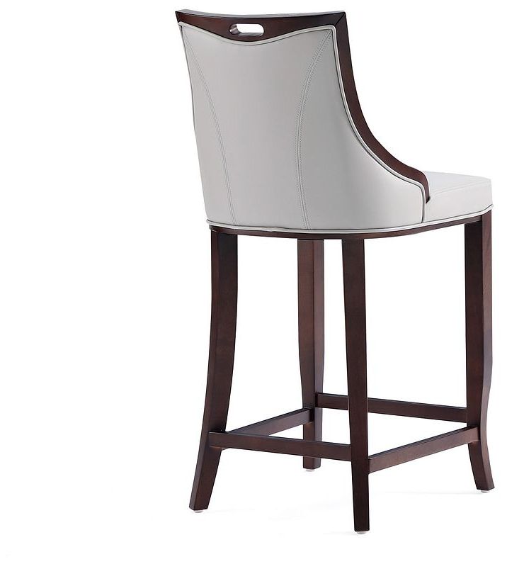 Image 6 Emperor Faux Leather Barstool in Light Grey more views