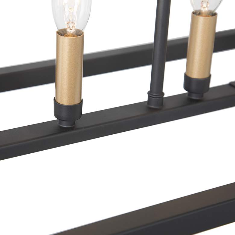 Image 3 Empher 30" Wide Black and Gold 5-Light Island Pendant Light more views
