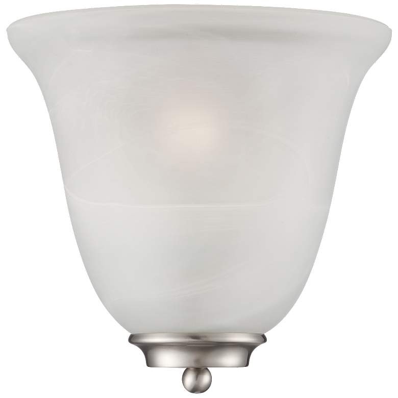 Image 1 Empire; 1 Light; Wall Sconce; Brushed Nickel with Alabaster Glass