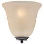 Empire; 1 Light; Wall Sconce; Mahogany Bronze with Champagne Linen Glass