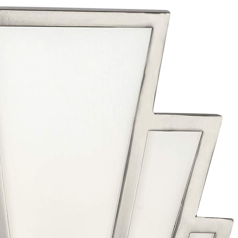 Image 2 Empire 11" Wall Sconce Antique Silver w/ White Glass Shade more views