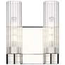 Empire 12.63" High 2 Light Polished Nickel Sconce With Clear Shade