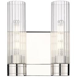 Empire 12.63" High 2 Light Polished Nickel Sconce With Clear Shade