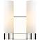 Empire 12.63" High 2 Light Polished Nickel Sconce With White Shade