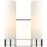 Empire 12.63" High 2 Light Polished Nickel Sconce With White Shade