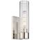 Empire 12.63" High Polished Nickel Sconce With Clear Shade