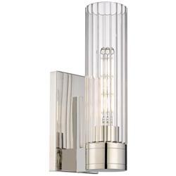 Empire 12.63&quot; High Polished Nickel Sconce With Clear Shade