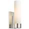 Empire 12.63" High Polished Nickel Sconce With White Shade