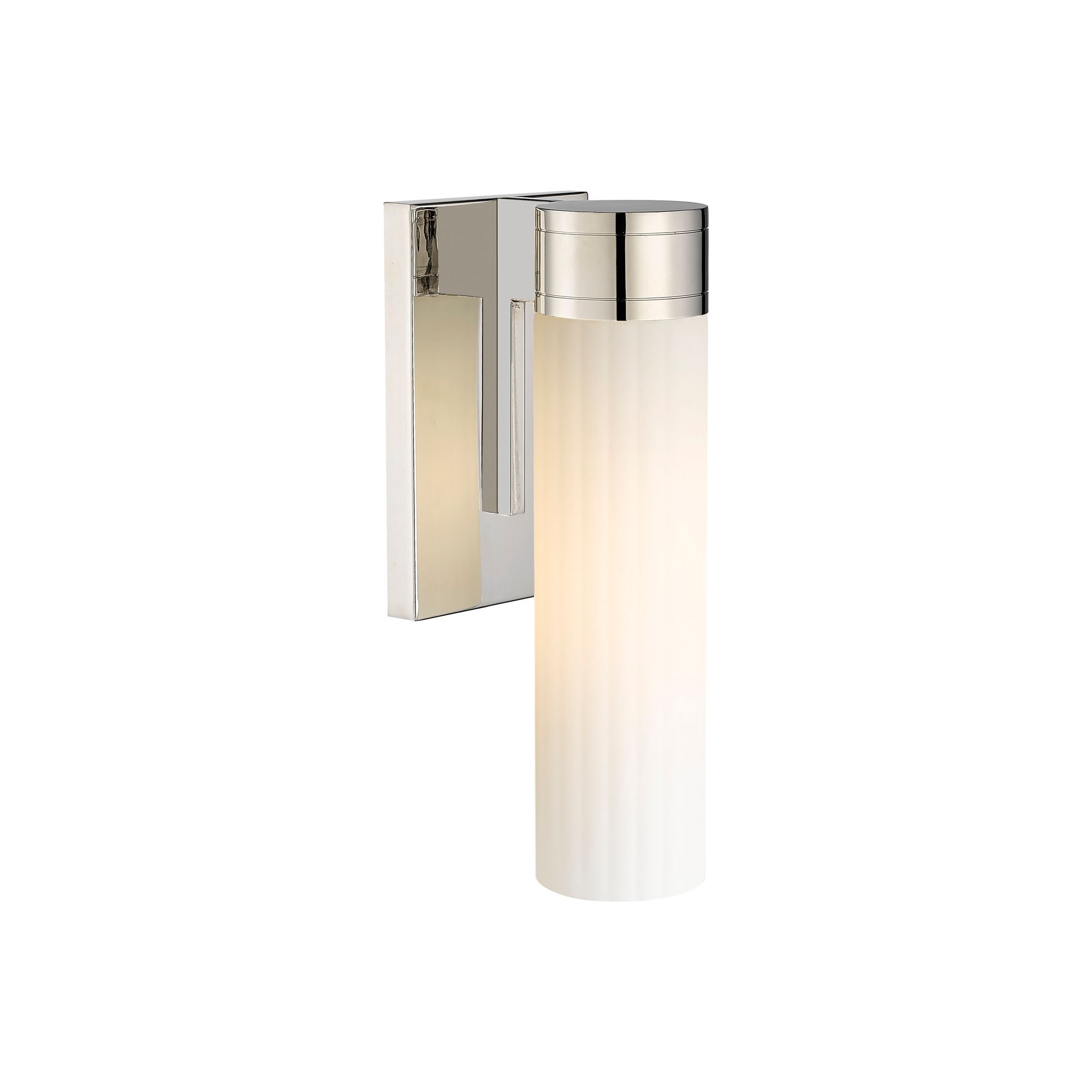 Image 2 Empire 12.63" High Polished Nickel Sconce With White Shade more views