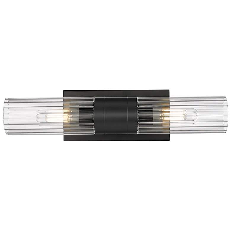 Image 1 Empire 17 3/4" High Matte Black 2-Light Wall Sconce