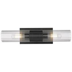 Empire 17 3/4" High Matte Black 2-Light Wall Sconce